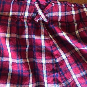 Plaid pants zipper front